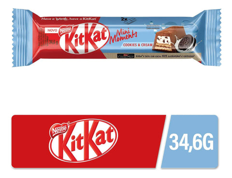 KitKat chocolate cookies e cream mini moments 2 tabletes 34,6g