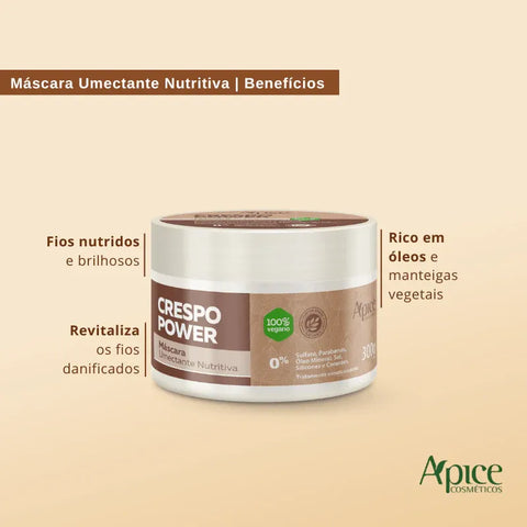 Máscara Umectante Nutritiva Crespo Power Apise 300g