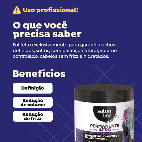 Creme de Relaxamento Permanente Afro Salon Line 500g