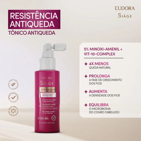 Tônico Siàge DermoHair Antiqueda Concentrado 100ml
