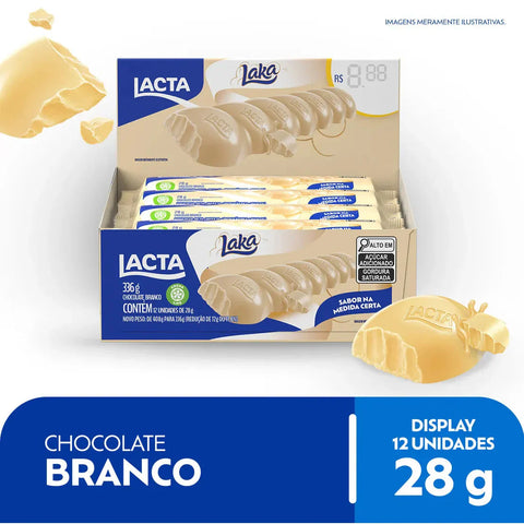 Caixa de Chocolate Branco Laka Lacta 12x28g