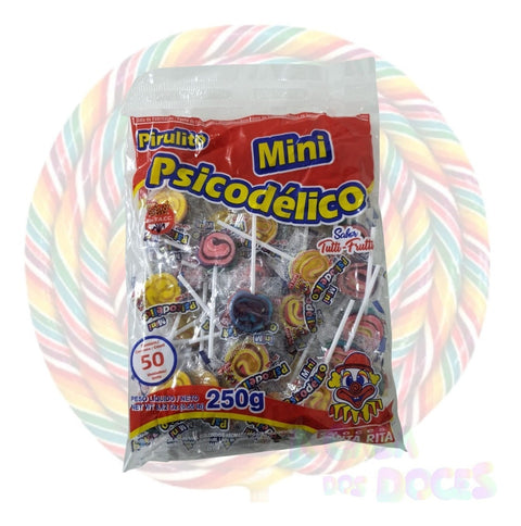 Pirulito Mini Psicodélico Festa Pacote C/50 - Santa Rita
