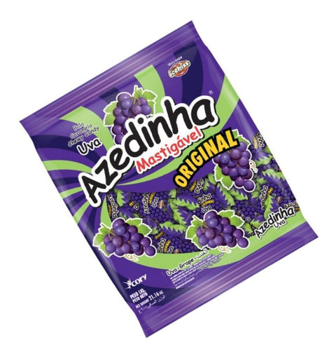 Bala Mastigável Azedinha Uva Icekiss Pacote 500g