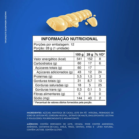 Caixa de Chocolate Branco Laka Lacta 12x28g