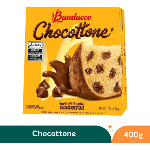 Chocottone com Gotas de Chocolate Bauducco Chocottone Caixa 400g