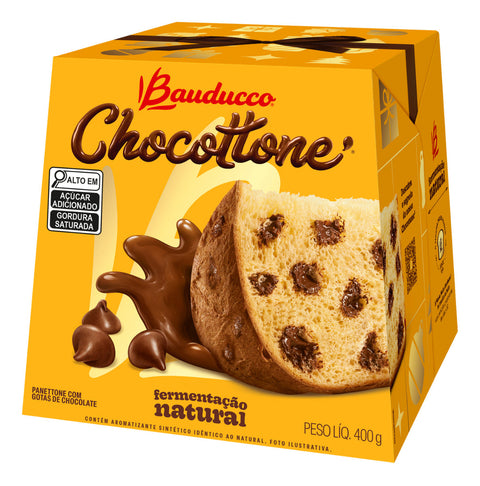 Chocottone com Gotas de Chocolate Bauducco Chocottone Caixa 400g