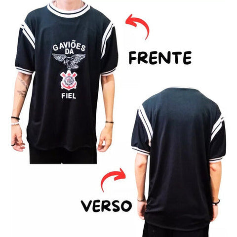 Camisa Gaviões da Fiel Bordada Corinthians Preta