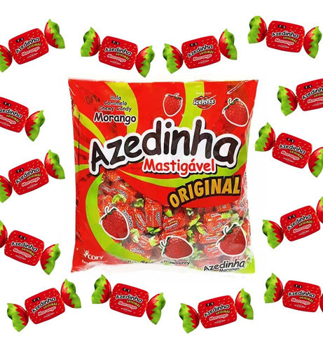 Bala Icekiss Mast Azedinha Morango 500g