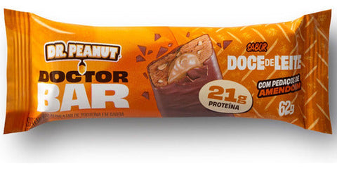 Barra De Proteína Doctor Bar - Dr. Peanut 8x62g - Doce de Leite