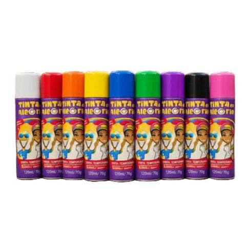 Tinta Spray Colorido Cabelos Lavável - Unidade - Cores
