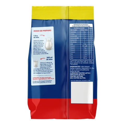 Leite Pó Instantâneo Integral +Nutri Itambé 800g