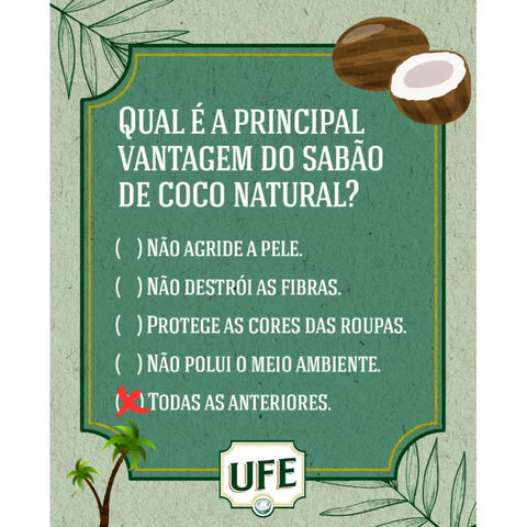 Sabão Em Barra Coco Ufe 450g