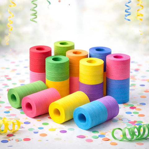 Kit 100 Serpentinas De Papel De 10 Metros Colorido