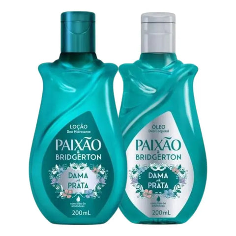 Kit Paixão Bridgerton Dama De Prata - Loção Hidratante E Óleo 200ml
