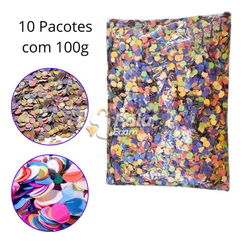 Confetes de Papel 10 Pacotes 100g - 1kg