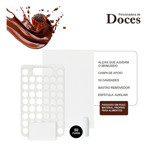 Placa Porcionadora De Doces - 50 Furos 20g