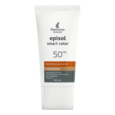 Protetor Solar Facial com Cor Mantecorp Episol smart color FPS 50 40ml