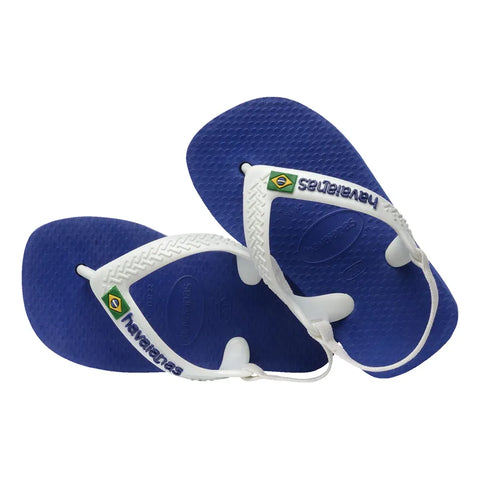 Chinelo Havaianas Baby Brasil Logo Azul Naval