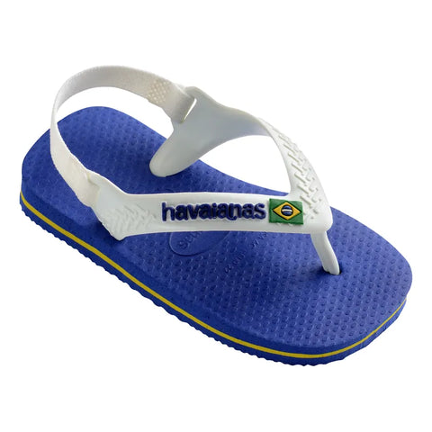 Chinelo Havaianas Baby Brasil Logo Azul Naval