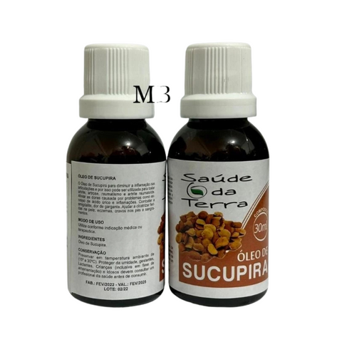 kit 2 unidades de óleo de Sucupira 30ml cada