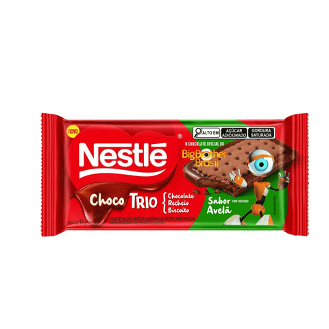 Chocolate Nestlé Choco Trio Avelã 90g