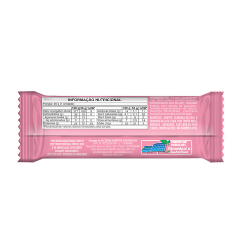 Barra DacoPro Protein Bar Chocolate Branco e Morango 50g DaCôlonia