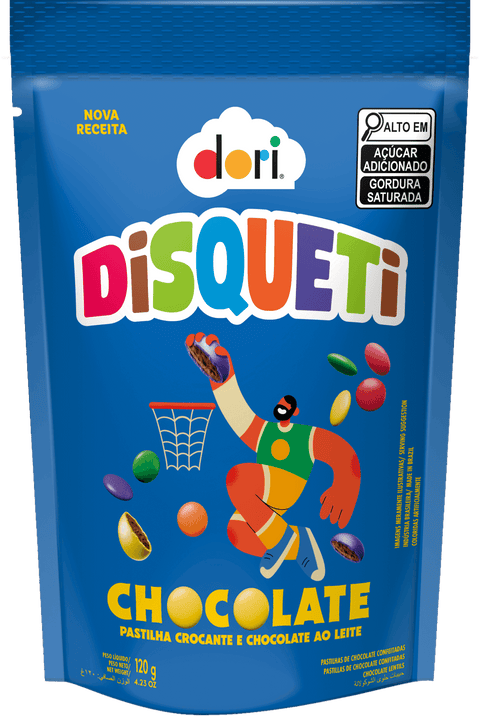 Confeito de Chocolate ao Leite Disqueti 120g
