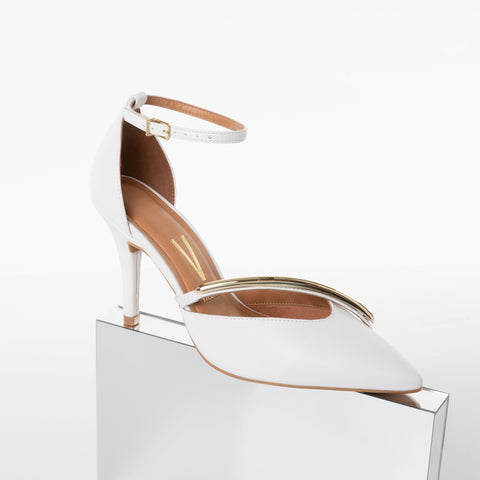 Scarpin Vizzano 1184-1198 Bico Fino Branco