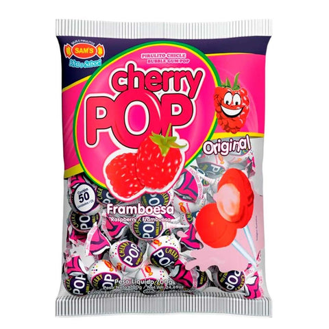 Pirulito Chicle Cherry Pop  700g