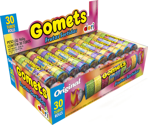Bala de Goma Tubo (Jujuba/Gomets) - Frutas Dori 32g