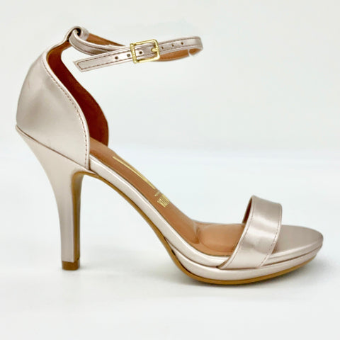 Sandália Vizzano 6210-1155 Salto Alto com Tira no Tornozelo Champagne
