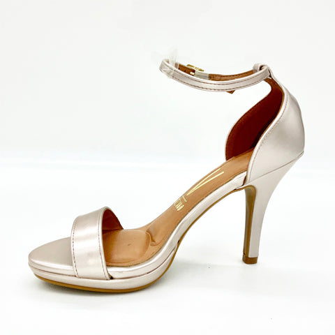 Sandália Vizzano 6210-1155 Salto Alto com Tira no Tornozelo Champagne