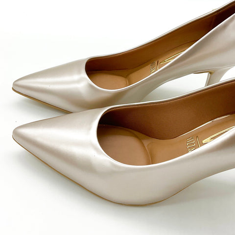 Scarpin Vizzano 1185-1302 Bico Fino Champanhe