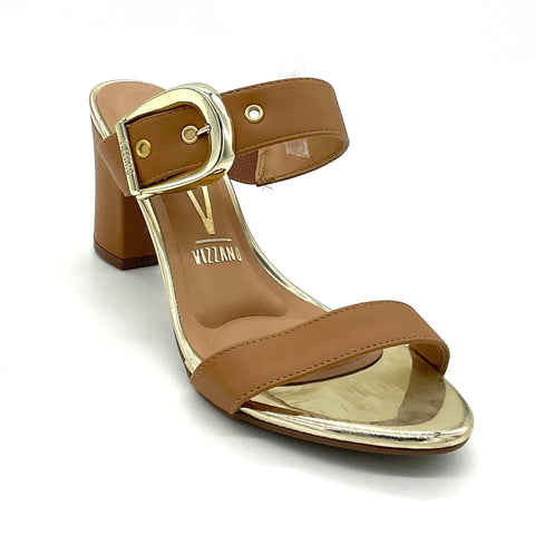 Mule Vizzano 6262-1019 Salto Bloco Sem Cadarço (Slip-on) Caramelo