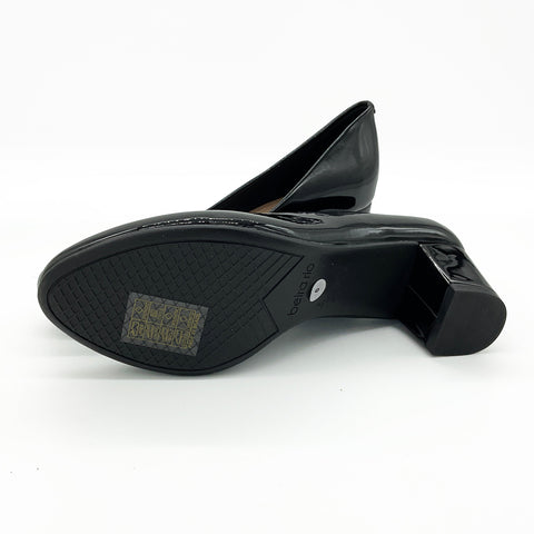 Scarpin Beira Rio 4777-409 Salto Baixo Envernizado Preto