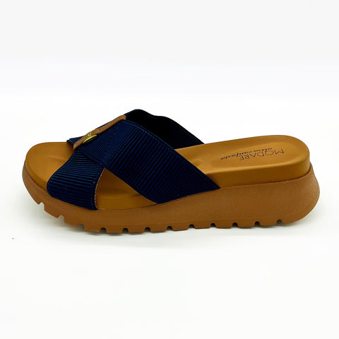 Sandália Modare 7198-100 Sola Tratorada Sem Cadarço (Slip-on) Azul-marinho