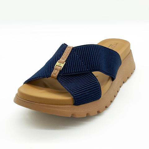 Sandália Modare 7198-100 Sola Tratorada Sem Cadarço (Slip-on) Azul-marinho