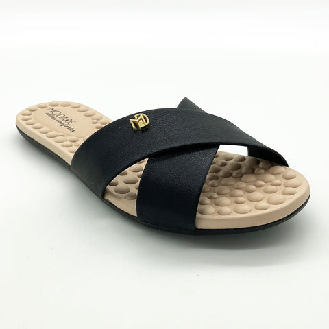 Sandália Rasteira Modare 7163-105 Sem Cadarço (Slip-on) Preta