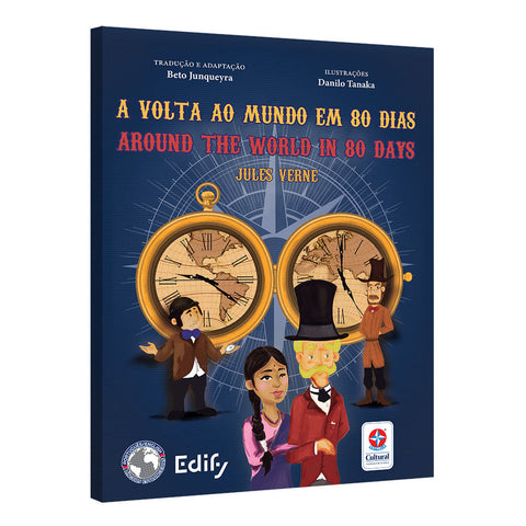 Livro A Volta ao Mundo em 80 dias - Bilíngue Inglês - Estrela Cultural