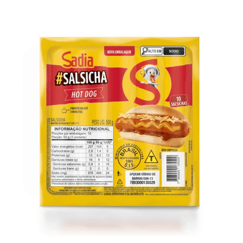 Salsicha Hot-Dog Sadia 500g