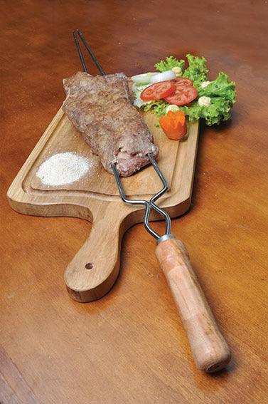 Espeto Duplo Aço Cromado 95cm - Mor