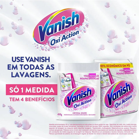 Tira Manchas em Pó Vanish Oxi Action Crystal White 450g