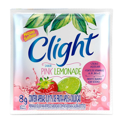 Refresco em Pó Limonada Rosa Clight 15x8g