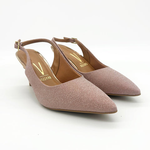 Scarpin Vizzano 1185-700 Slingback Salto Médio Rose Gold