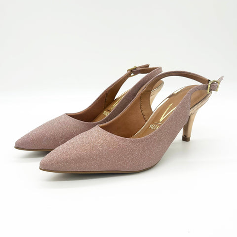 Scarpin Vizzano 1185-700 Slingback Salto Médio Rose Gold