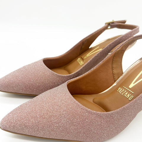 Scarpin Vizzano 1185-700 Slingback Salto Médio Rose Gold