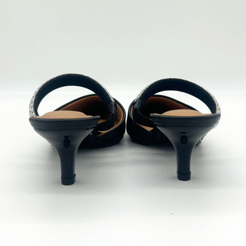 Mule Scarpin Vizzano 1122-886 Salto Baixo Bico Fino Preto