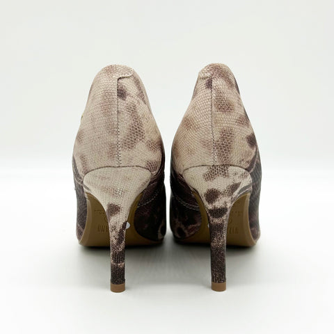 Scarpin Vizzano 1184-1501 Bico Fino Salto Alto Cobra Off White