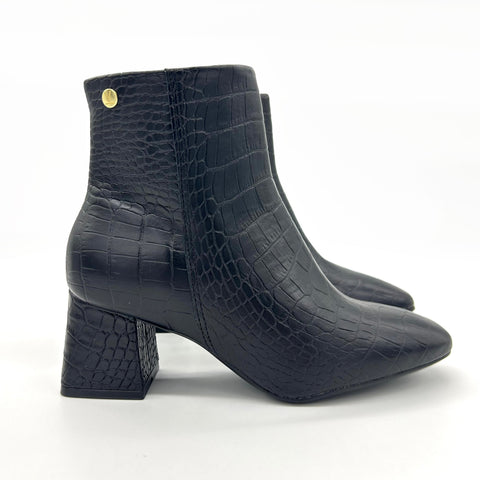 Bota Vizzano 3098-100 Salto Bloco Preto Croco