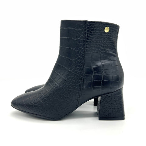 Bota Vizzano 3098-100 Salto Bloco Preto Croco